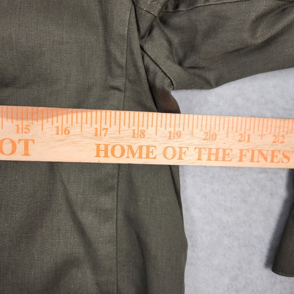 J Crew Field Jacket Womens Small Green Treated Cotton Corduroy Collar Snap - Picture 12 of 15